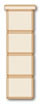 Columna biselada 30. - 
4 ud. bloque bisel 30 
1 ud. capitel palno 35